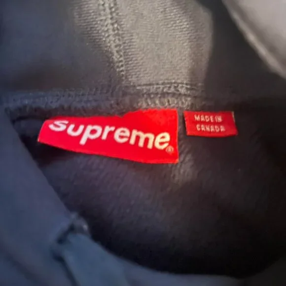 Supreme Men's Navy Hoodie - Picture 3 of 3